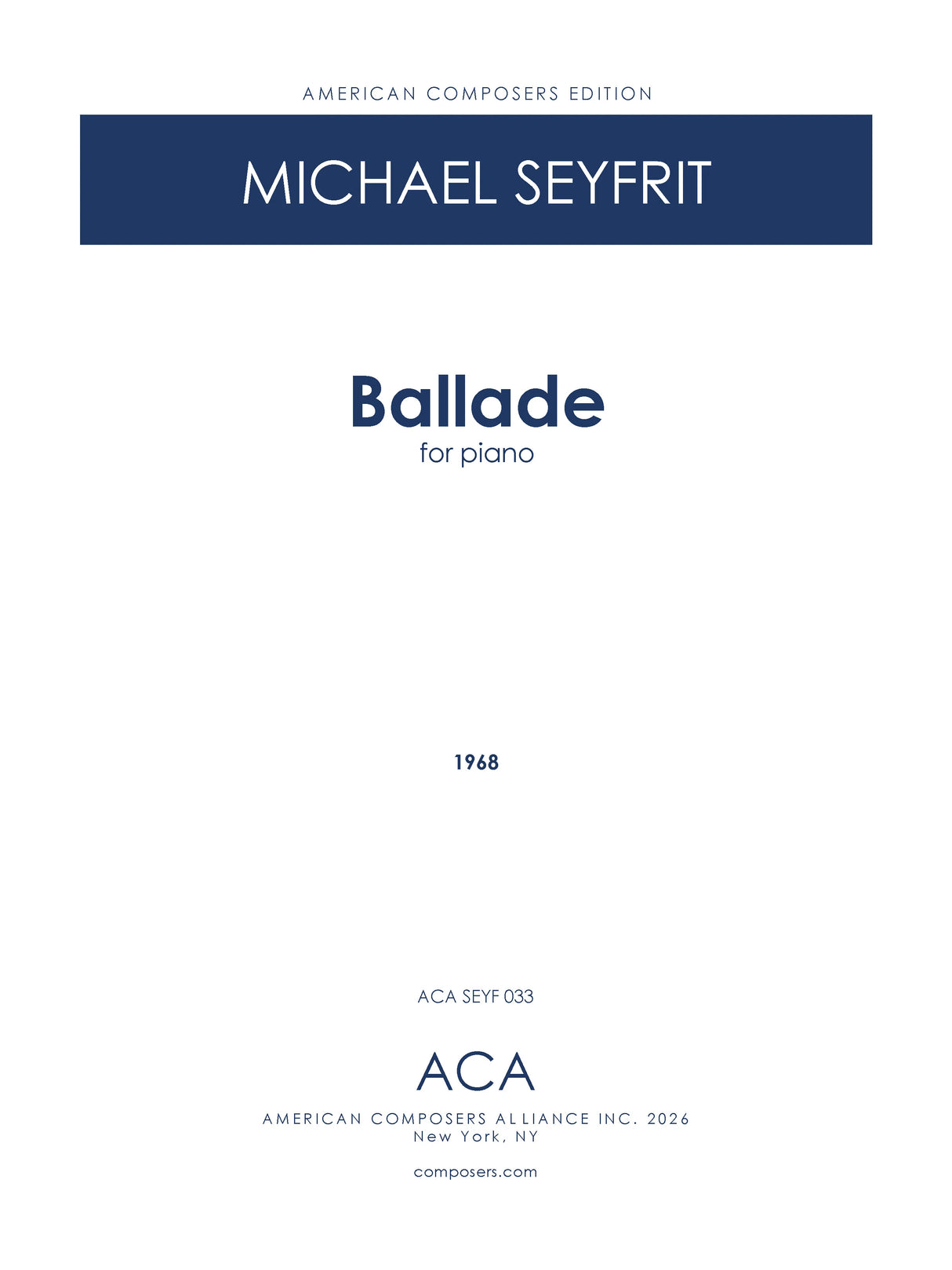 Seyfrit: Ballade