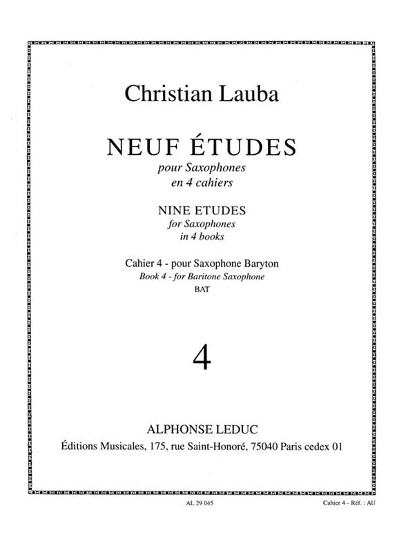Lauba: 9 Etudes - Volume 4 (No. 9)