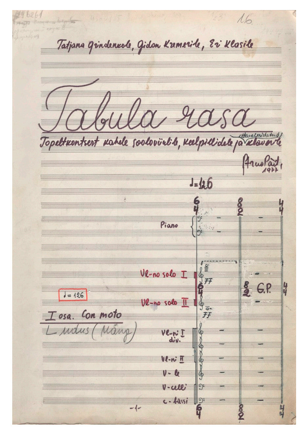 Pärt - Tabula Rasa - Special Edition
