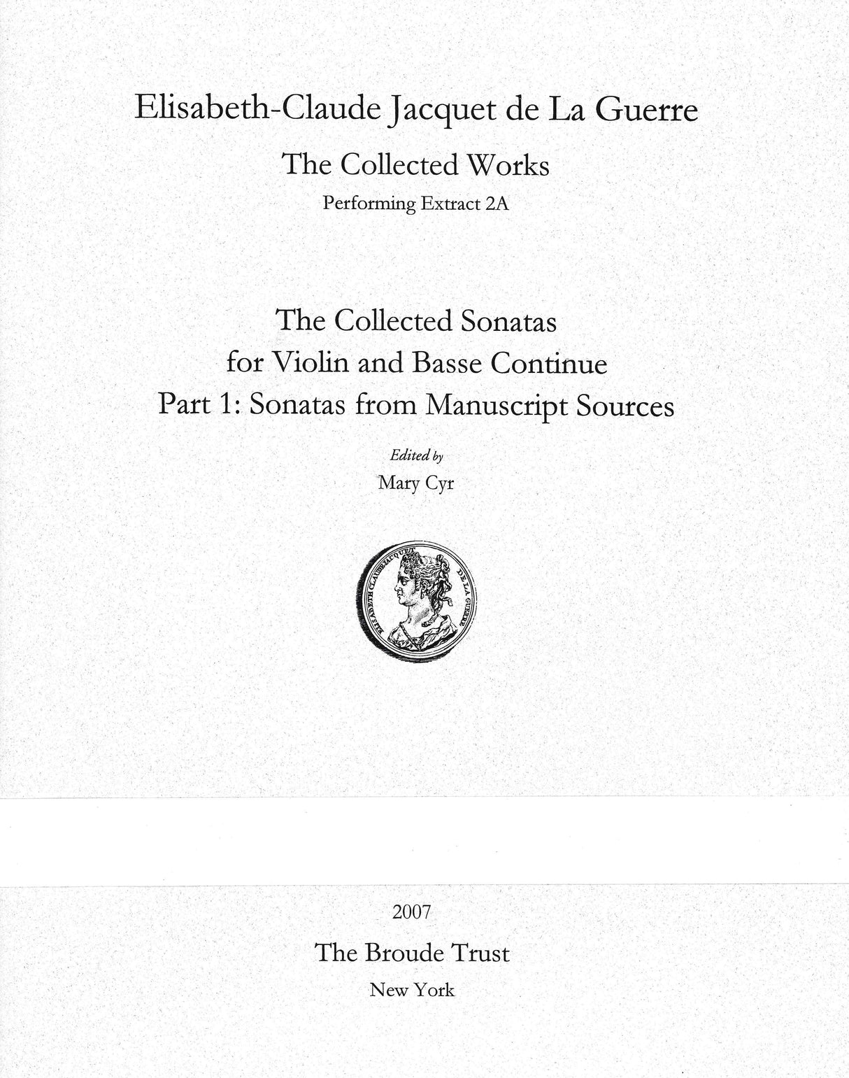 Jacquet de La Guerre: Violin Sonatas, Pts 1&2