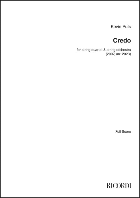 Puts: Credo (Version for String Quartet & Orchestra)