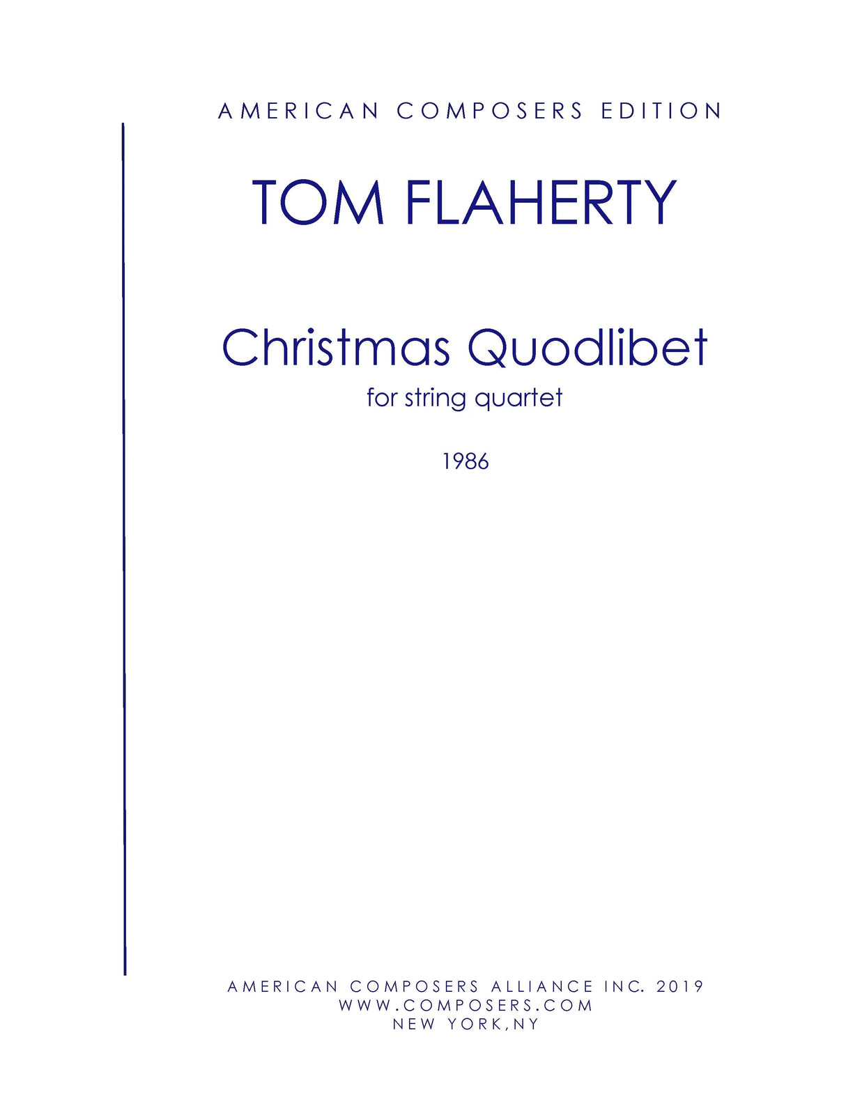 Flaherty: Christmas Quodlibet (Version for String Quartet)
