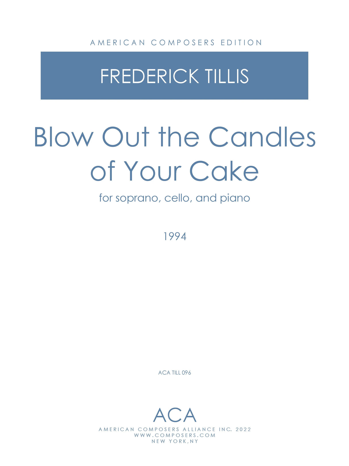 Tillis: Blow Out the Candles of Your Cake
