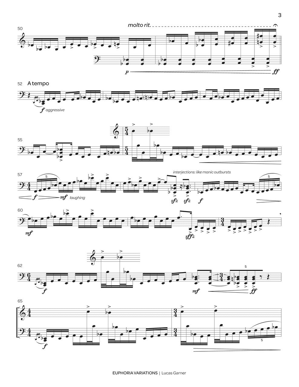 Garner: Euphoria Variations (Solo 4-Mallet Marimba)