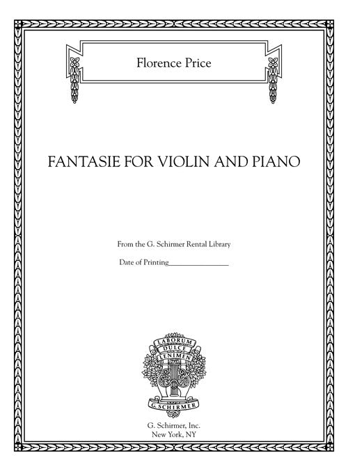 Price: Fantasie No. 1 in G Minor