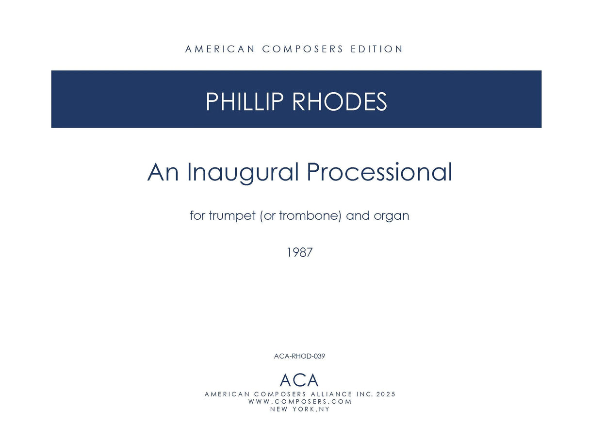 Rhodes: An Inaugural Processional
