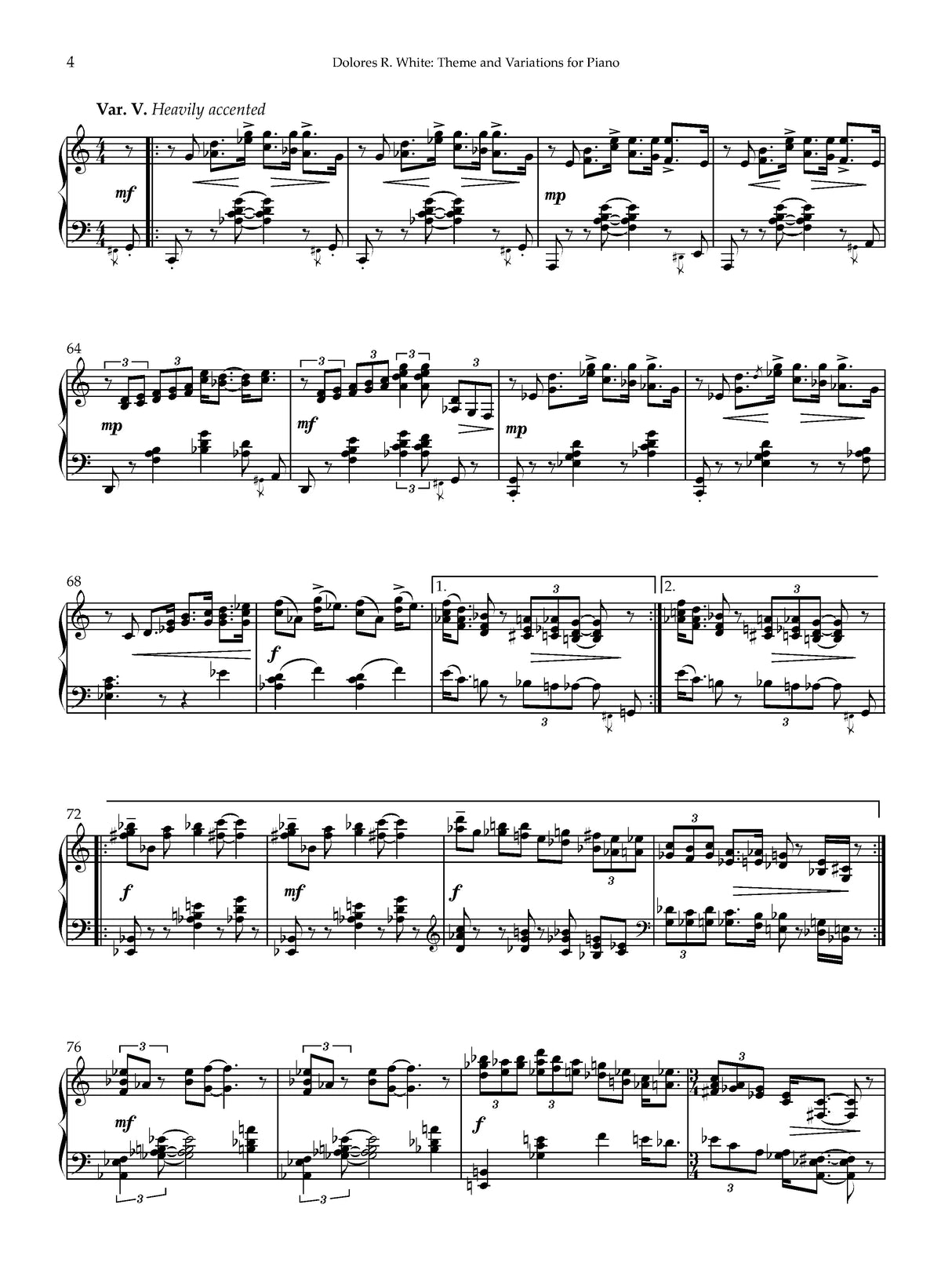 White: Theme and Variations