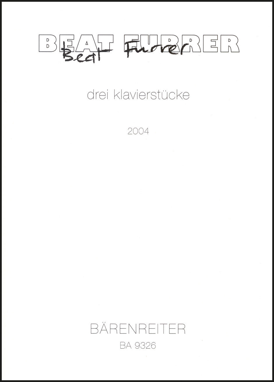 Furrer: drei klavierstücke