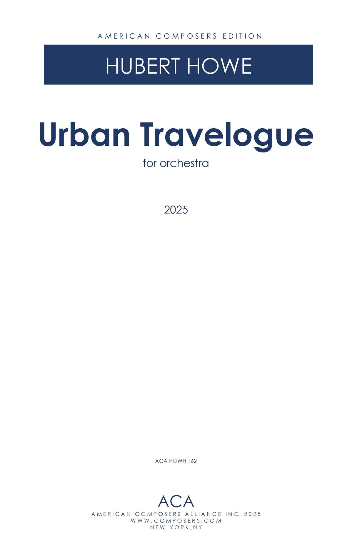 Howe: Urban Travelogue