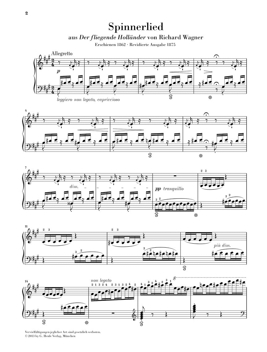 Wagner-Liszt: Spinning Song from "The Flying Dutchman"