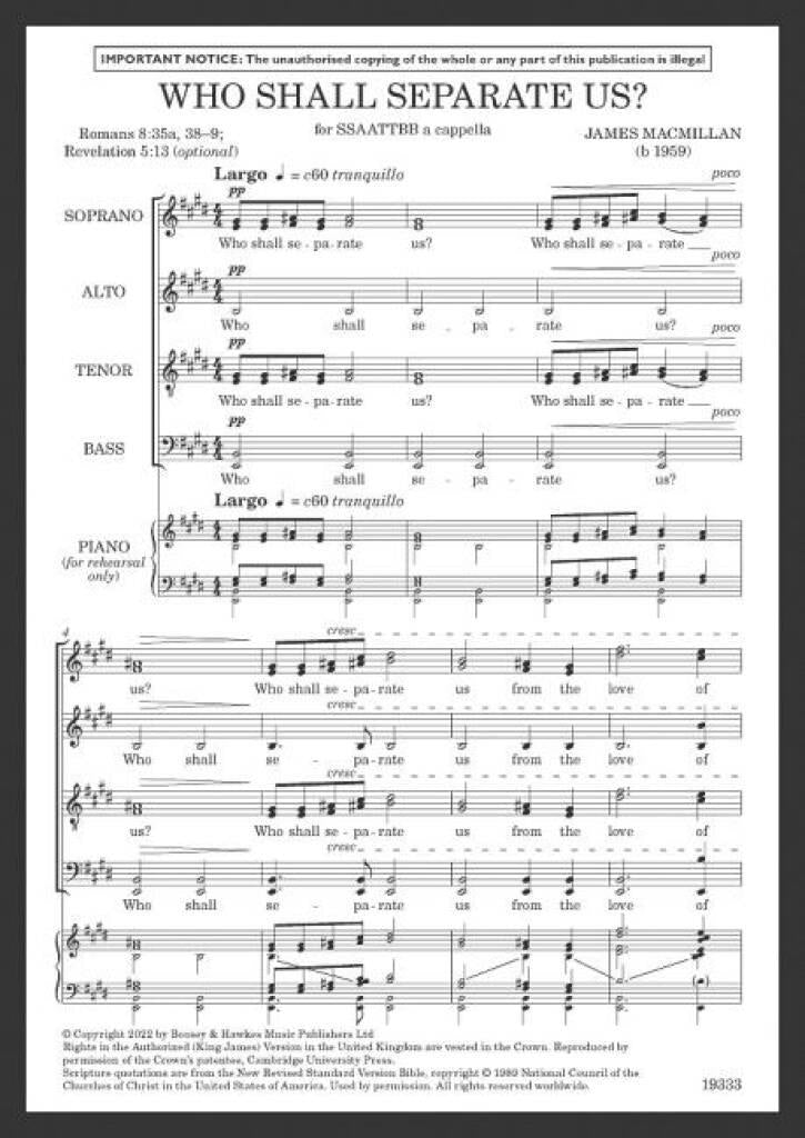 MacMillan: Who Shall Separate Us?