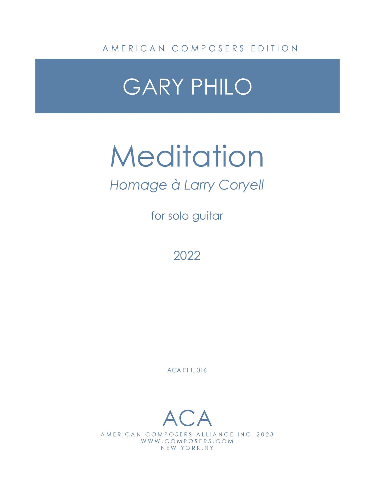 Philo: Meditation