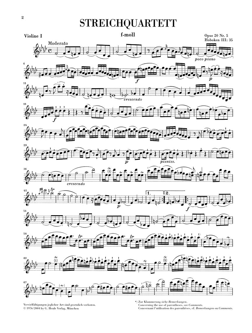 Haydn: String Quartets - Volume 4 (Op. 20 - Sun Quartets)