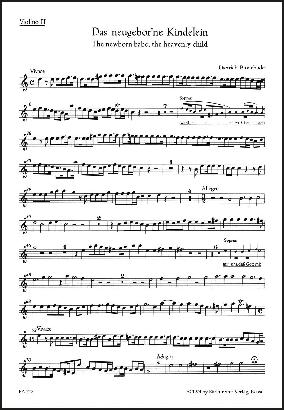 Buxtehude: Das newgebohrne Kindelein, BuxWV 13