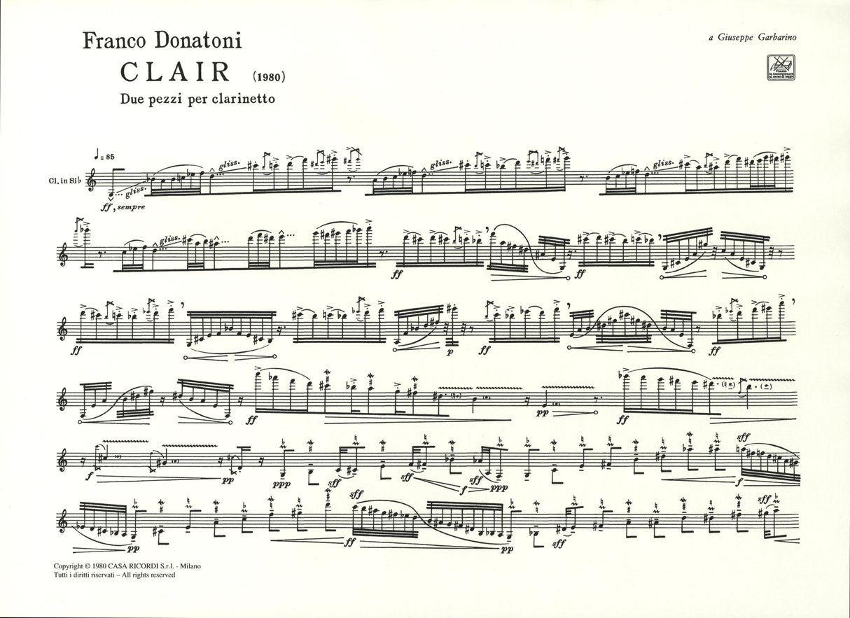 Donatoni: Clair