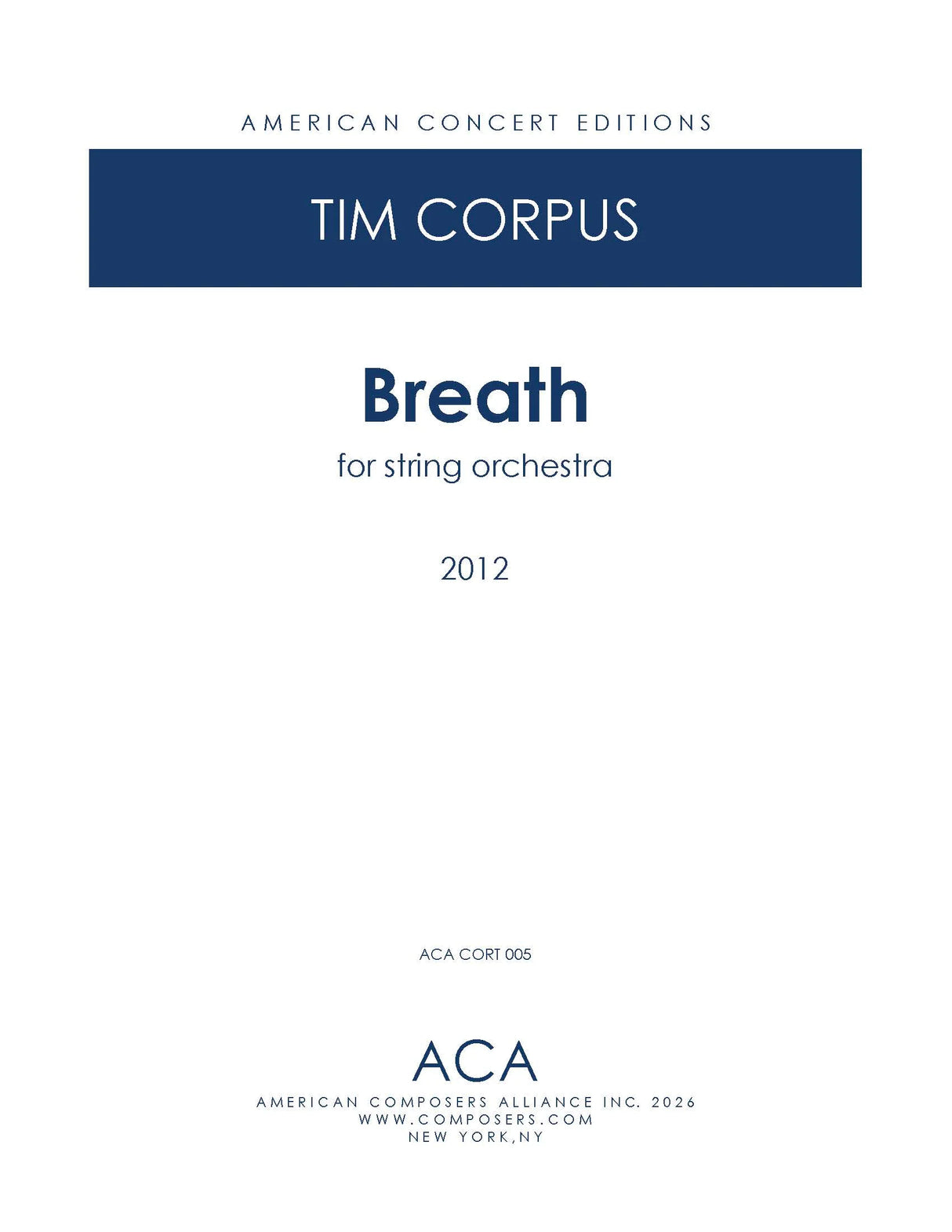 Corpus: Breath (Version for String Orchestra)