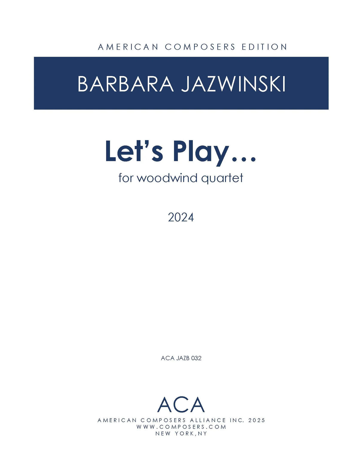 Jazwinski: Let's Play...