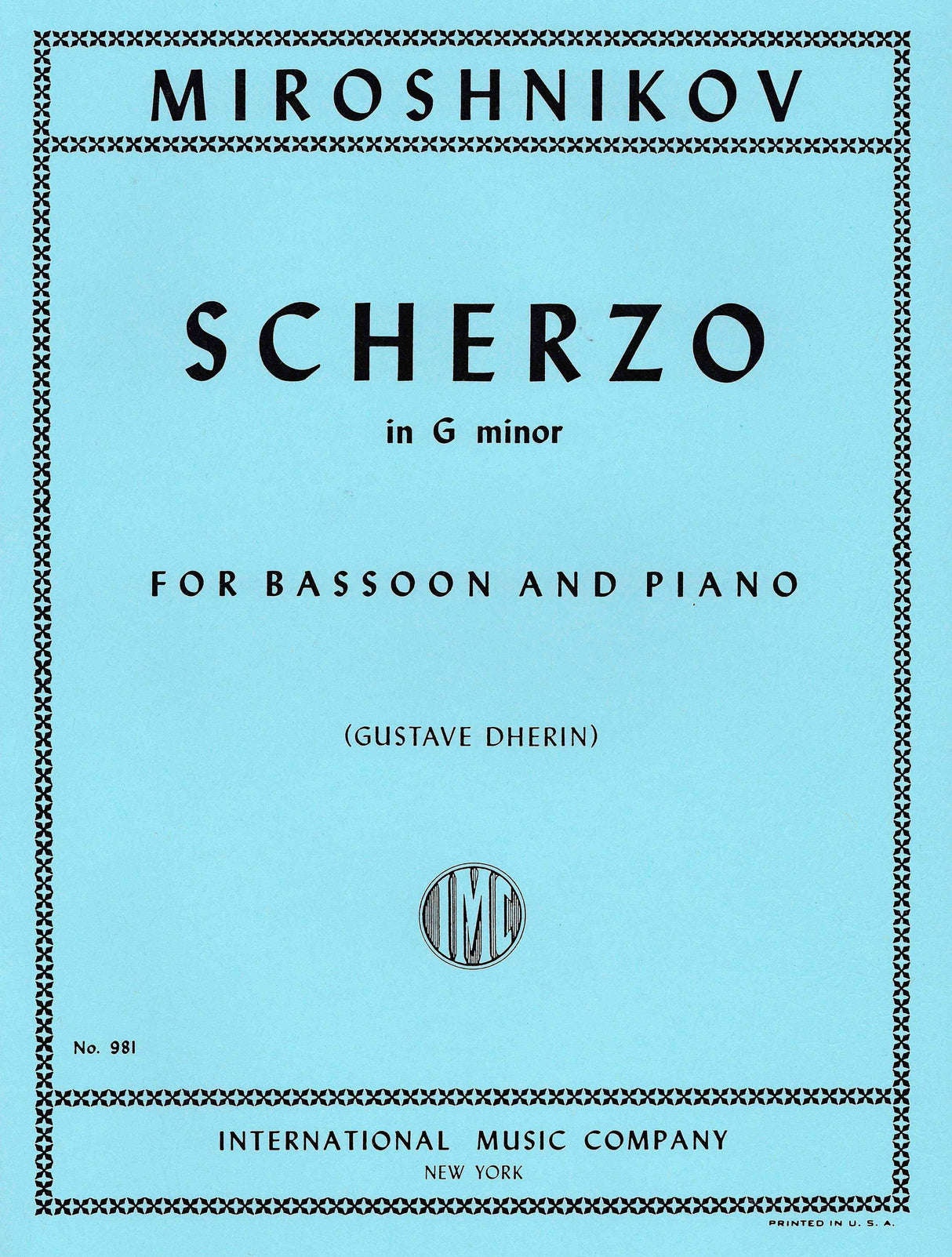 Miroshnikov: Scherzo in G Minor
