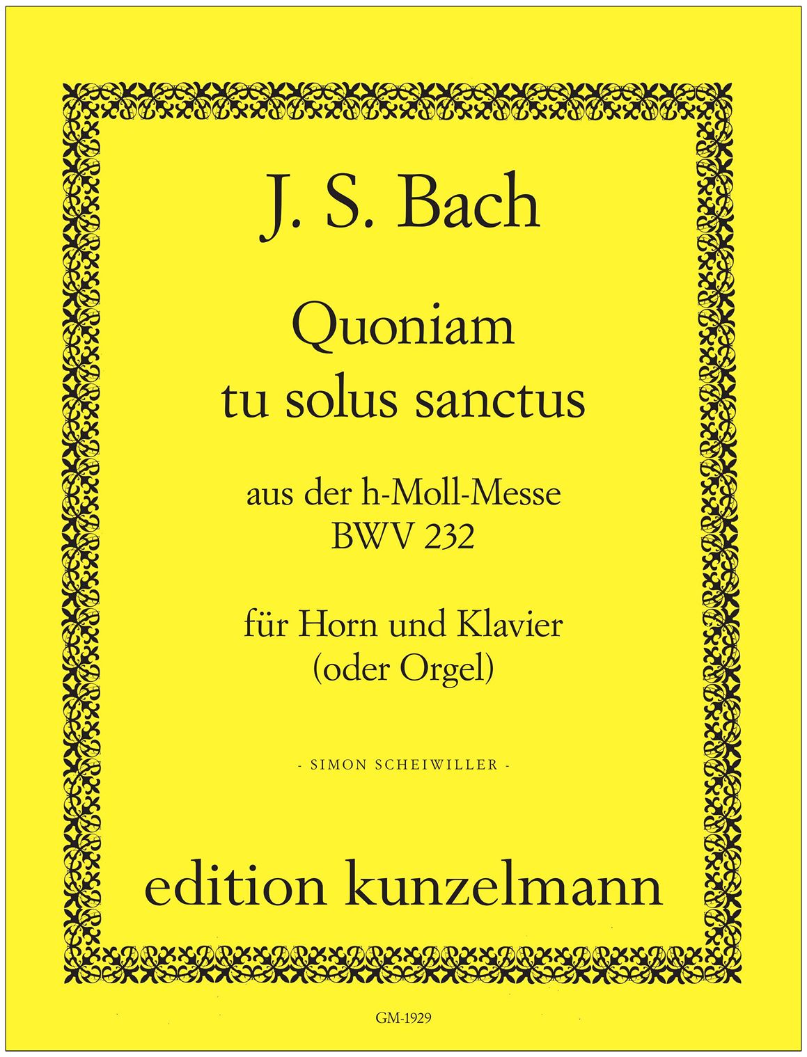 Bach: Quoniam tu solus sanctus from Mass in B Minor, BWV 232 (arr. for horn)