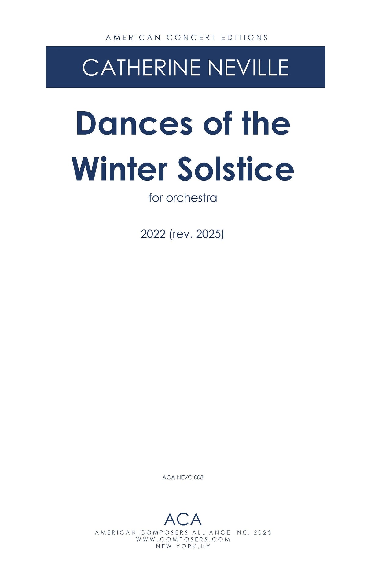 Neville: Dances of the Winter Solstice