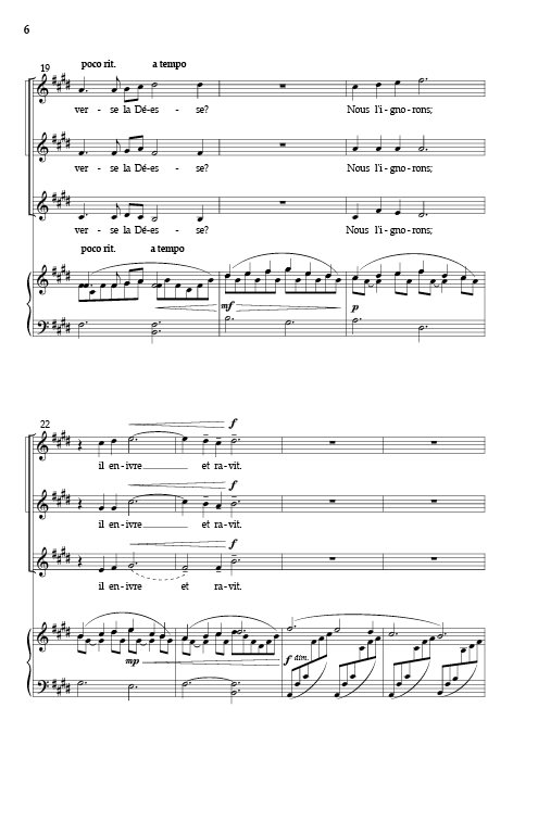 Chausson: Hébé (arr. for SSA)