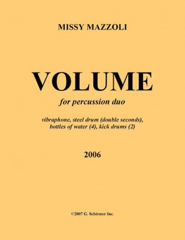 Mazzoli: Volume (Version for Steel Drum & Vibraphone)