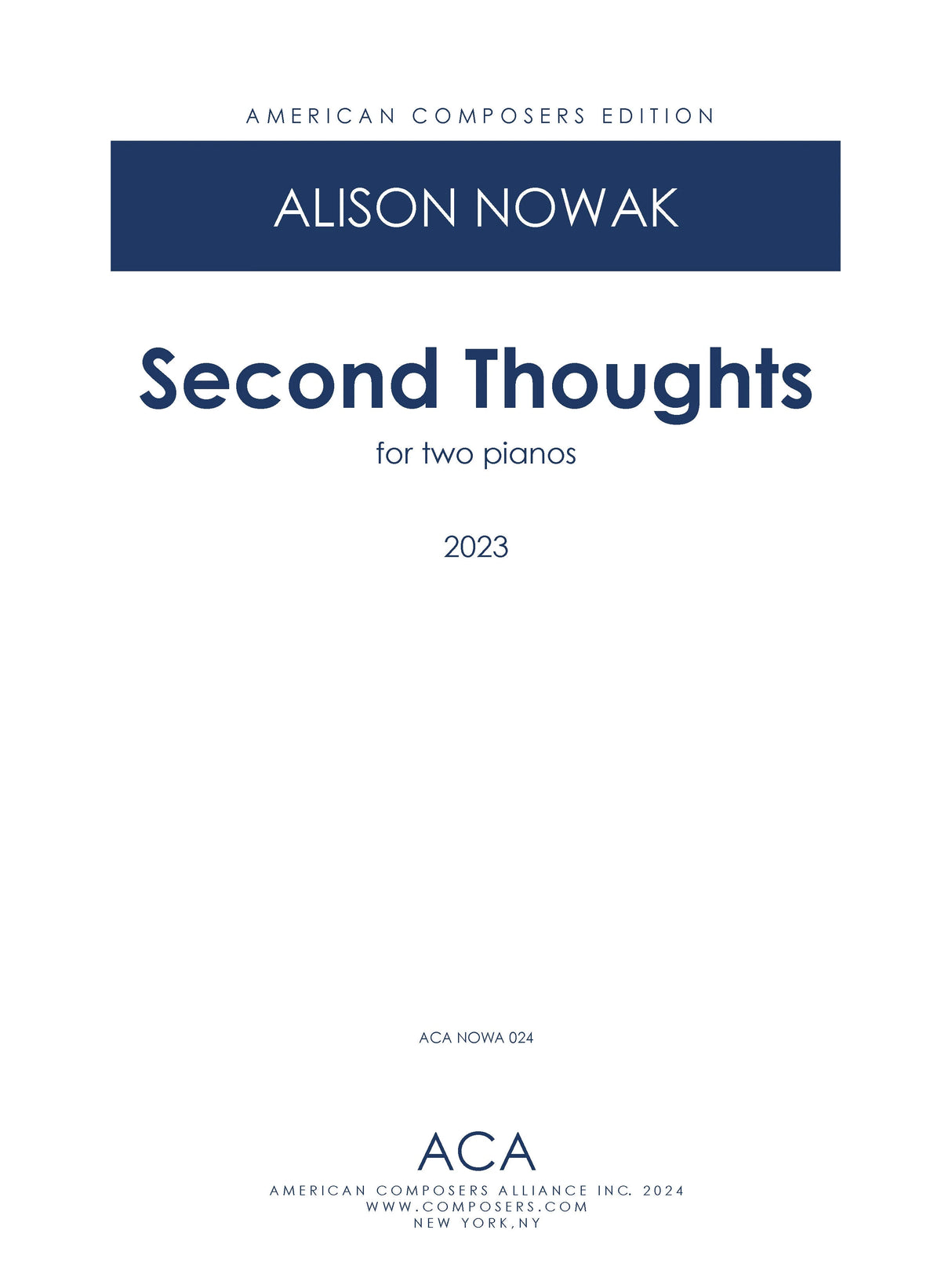 Nowak: Second Thoughts