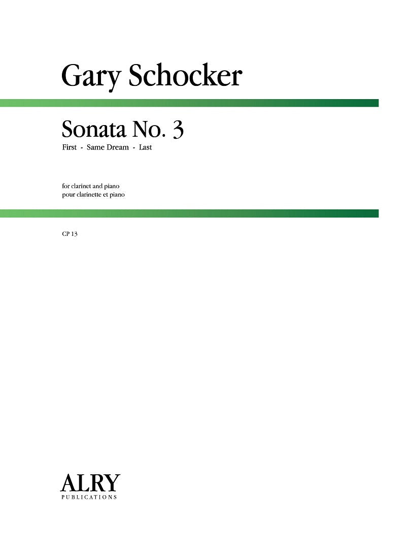 Schocker: Clarinet Sonata No. 3