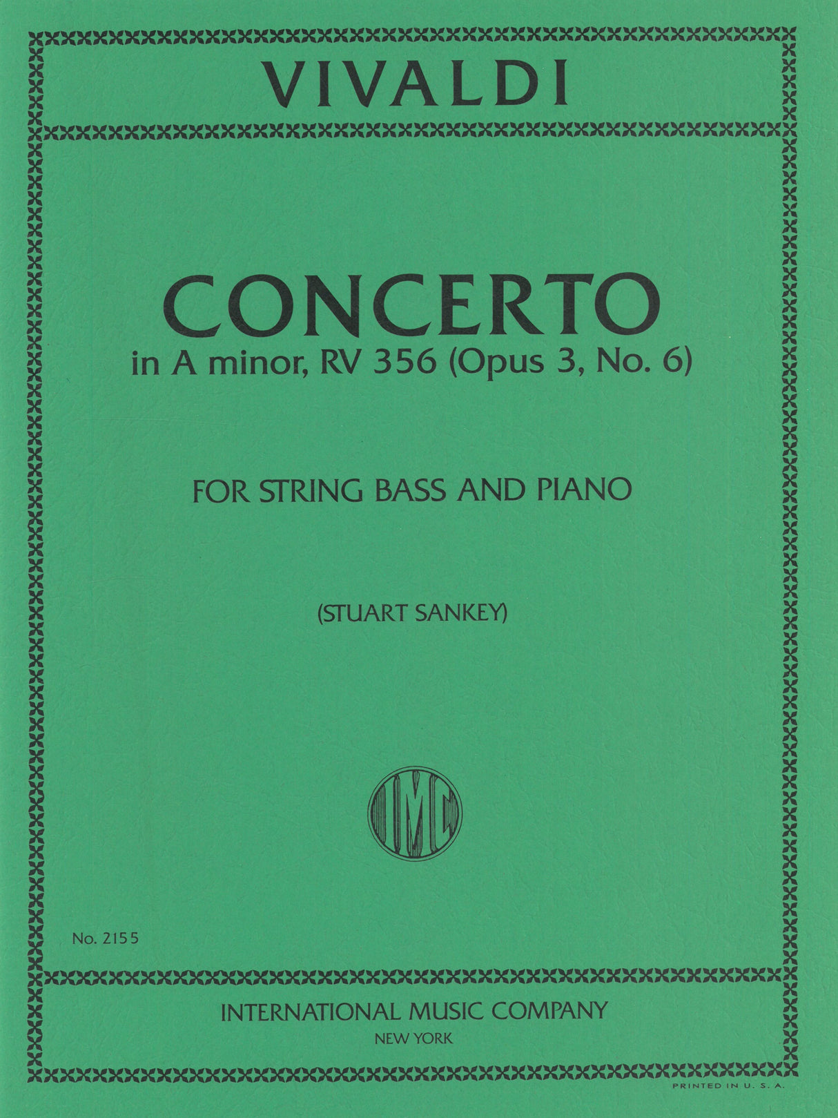 Vivaldi: Concerto in A Minor, RV 356 (arr. for double bass & piano)