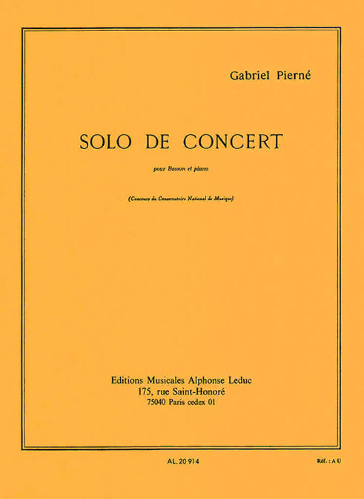 G. Pierné: Solo de concert, Op. 35