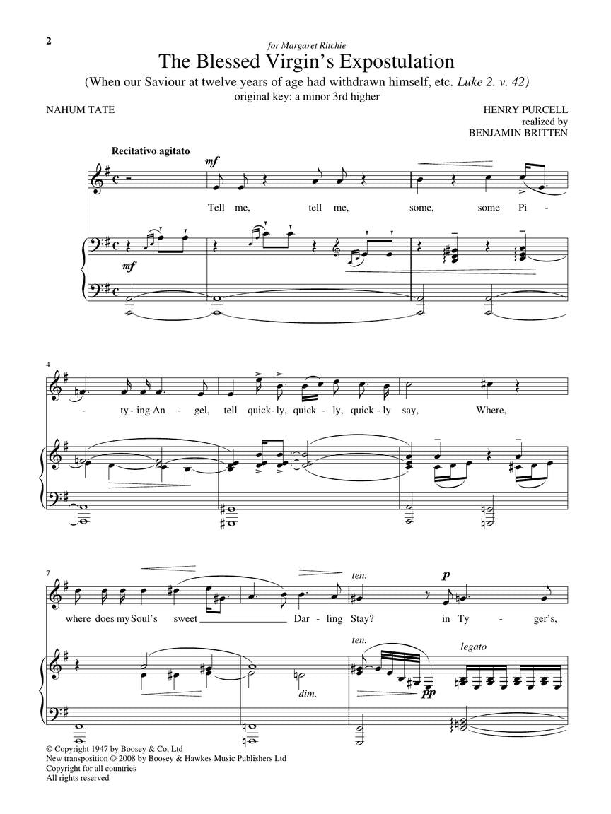 The Purcell Collection – Realizations by Benjamin Britten