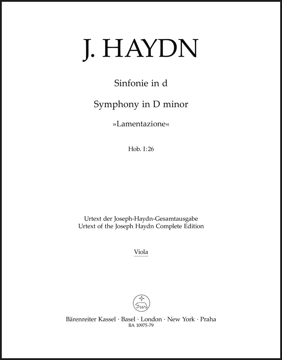 Haydn: Symphony in D Minor, Hob. I:26