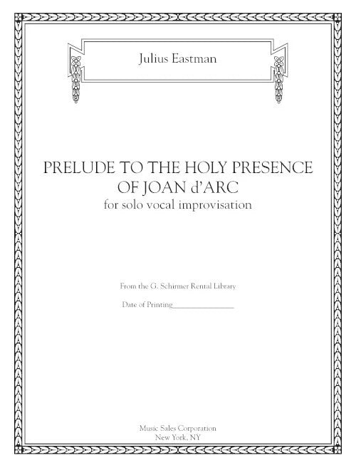 Eastman: Prelude to the Holy Presence of Joan D'Arc