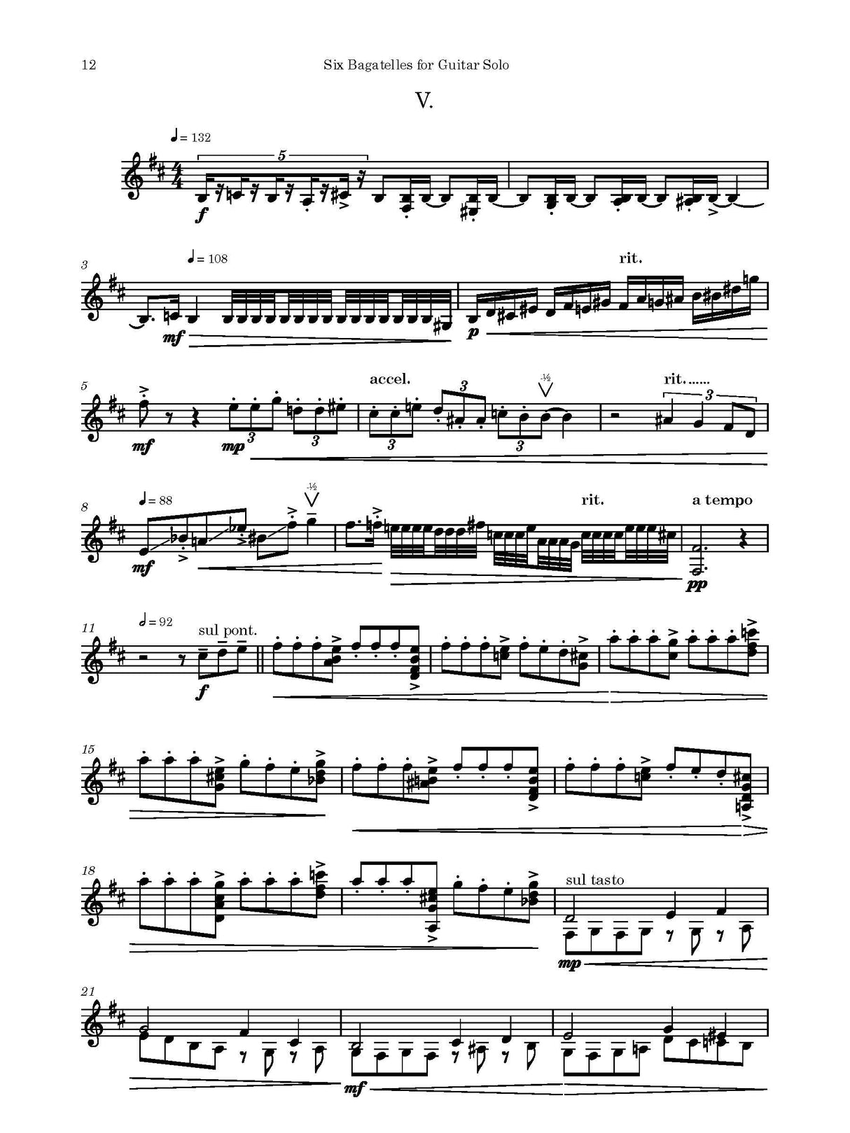 Davidson: Six Bagatelles for Guitar