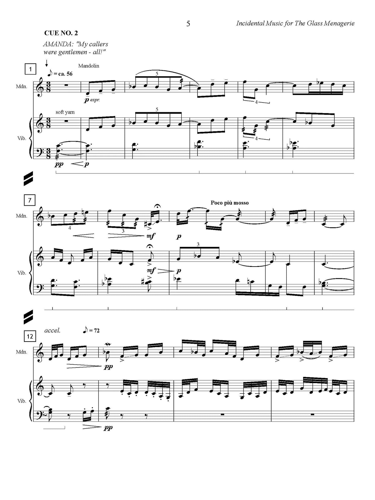 Hughes: Incidental Music for "The Glass Menagerie"