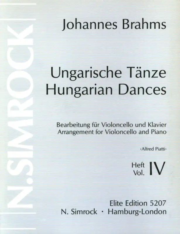 Brahms: Hungarian Dances, Nos. 11-16 (arr. for cello & piano)