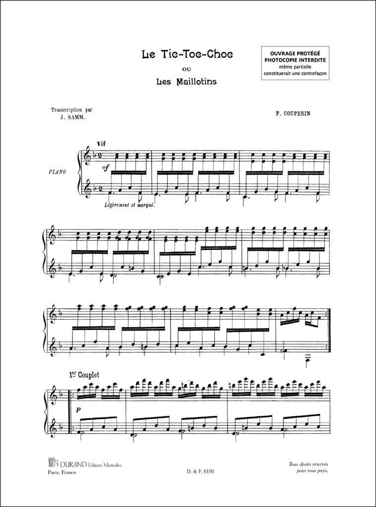 F. Couperin: Tic-toc-choc ou les maillotins (from Pièces de Clavecin)