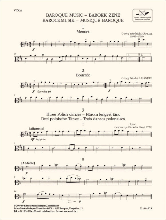 Baroque Music - Elementary Level