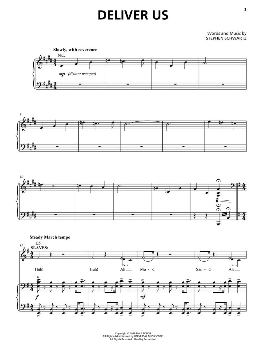 The Prince of Egypt - Vocal Selections