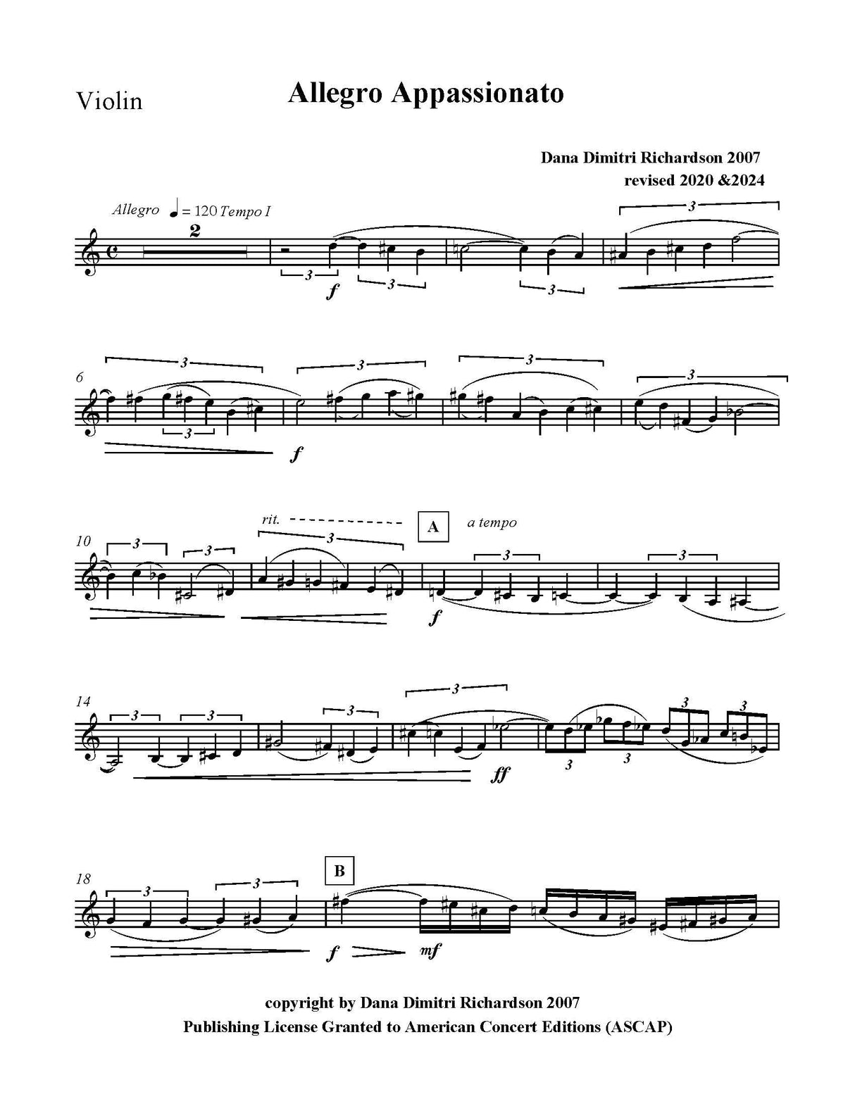 D. Richardson: Allegro Appassionato