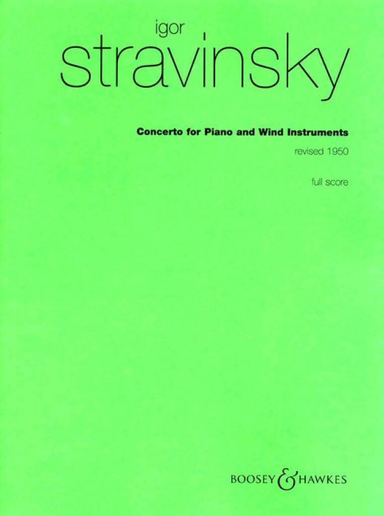 Stravinsky: Concerto for Piano and Wind Instruments