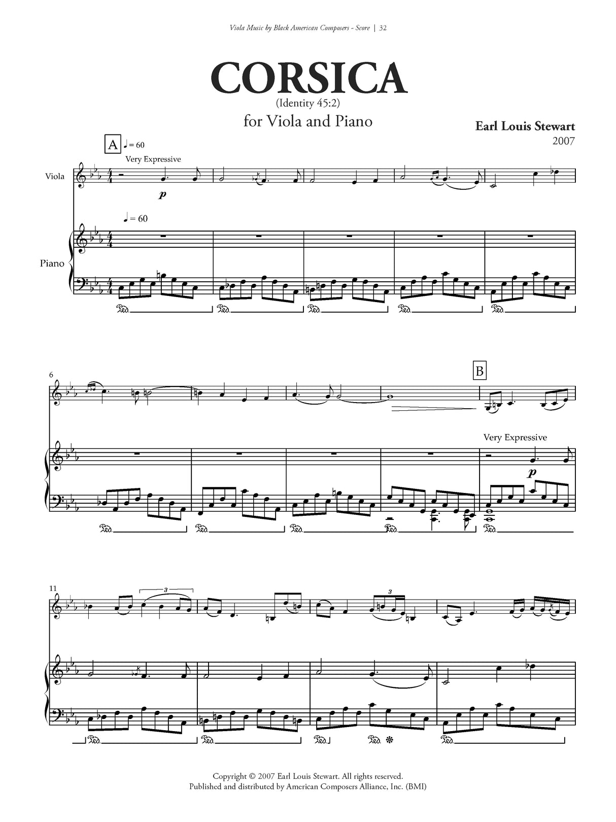 Viola Music By Black American Composers