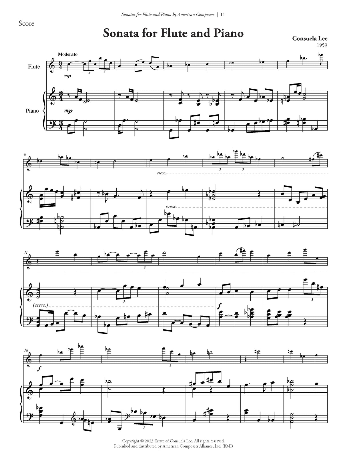 Sonatas for Flute & Piano by American Composers