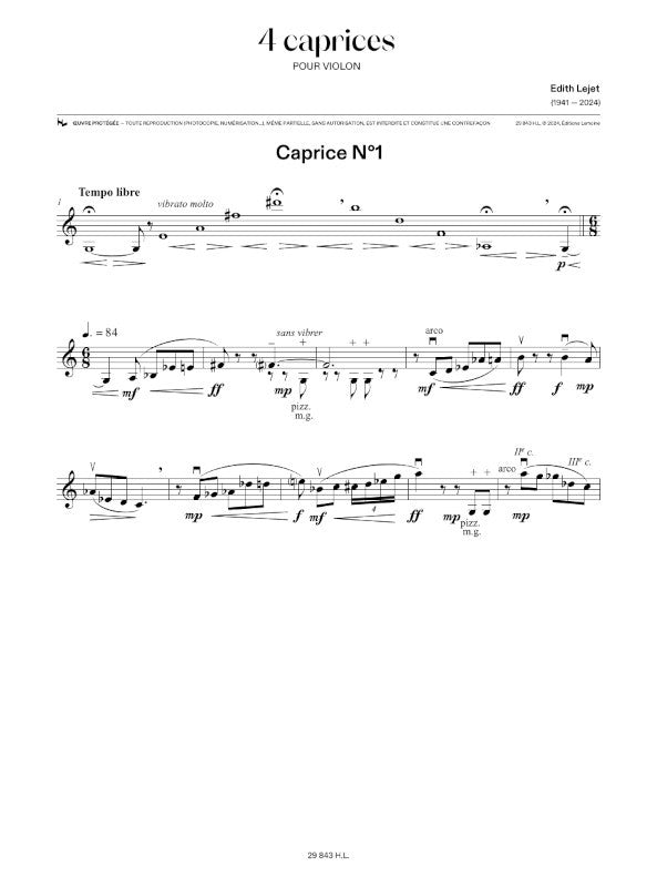 Lejet: 4 Caprices