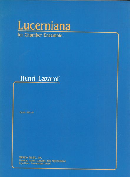 Lazarof: Lucerniana