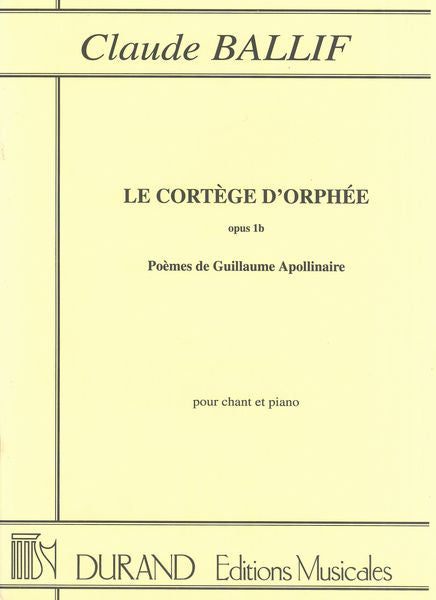 Ballif: Cortège d'orphée, Op. 1b