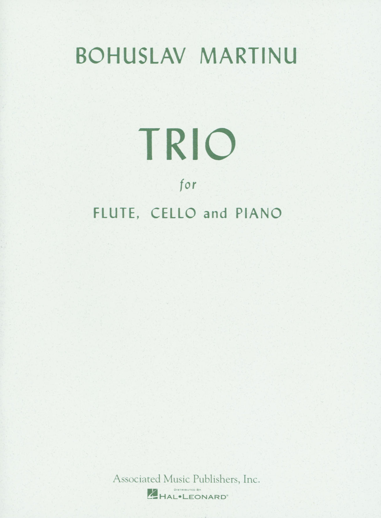 Martinů: Trio for Flute, Cello and Piano, H 300