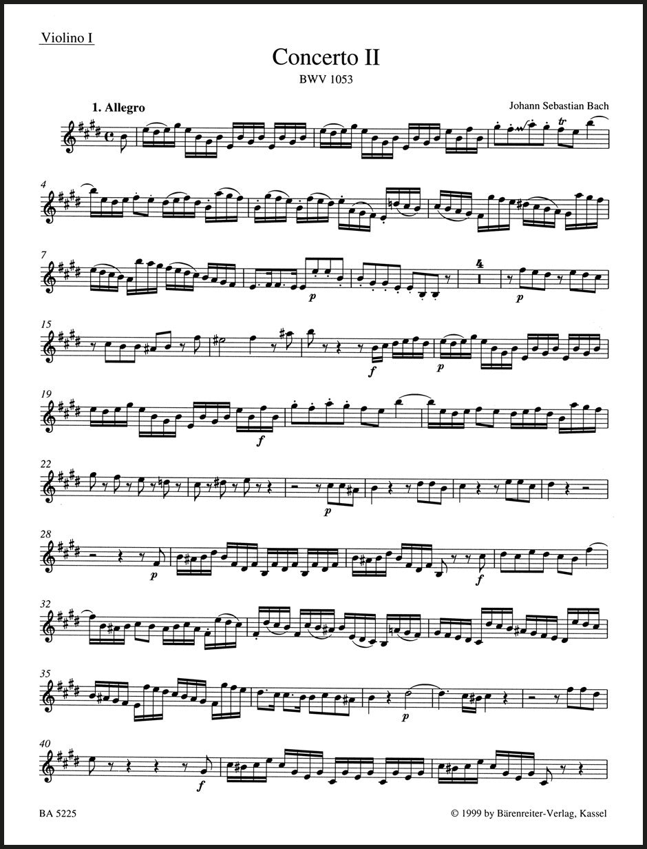 Bach: Harpsichord Concerto No. 2 in E Major, BWV 1053