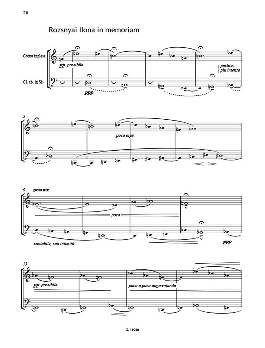 Kurtág: Signs, Games and Messages for Clarinet