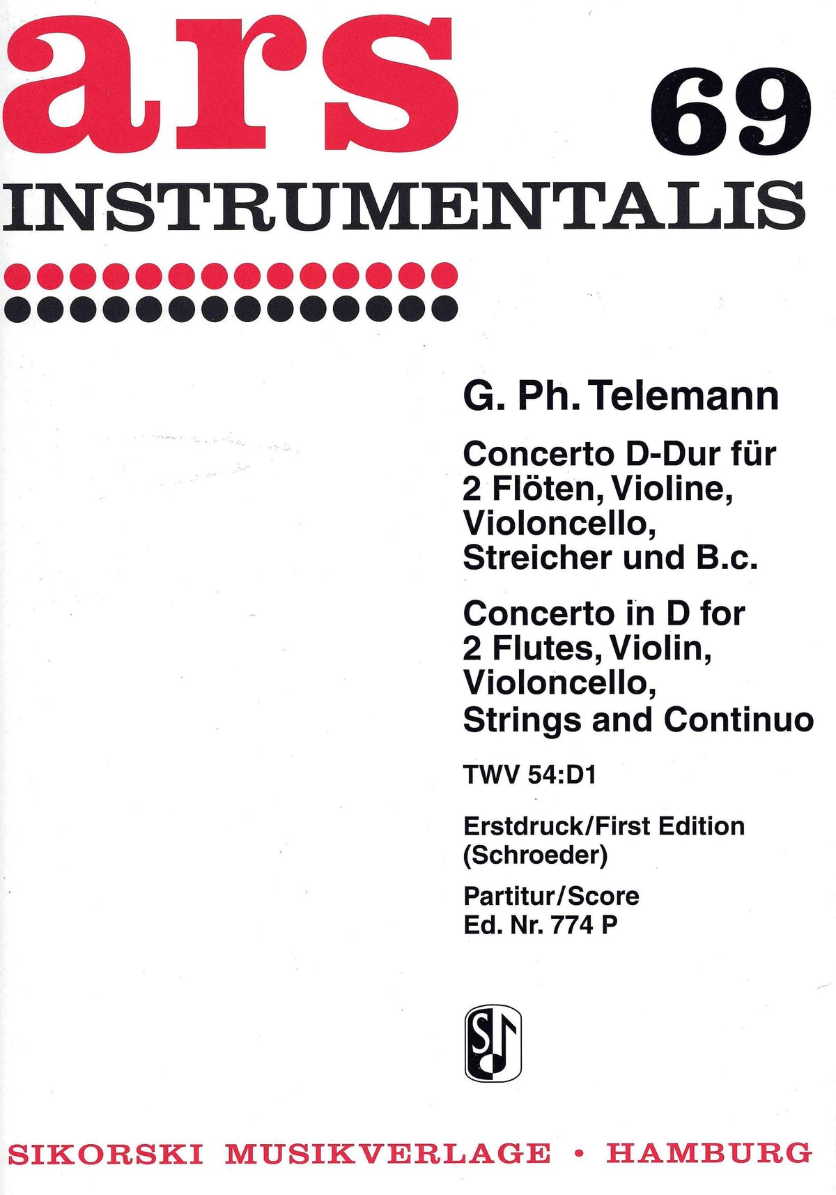 Telemann: Concerto for 2 Flutes, Violin, & Cello in D Major